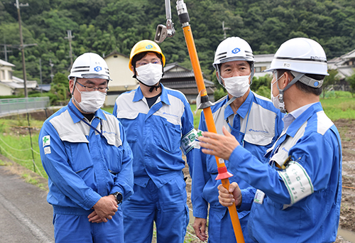 安全巡視をする野田社長