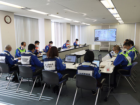 非常災害対策訓練の様子