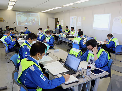 非常災害対策訓練の様子