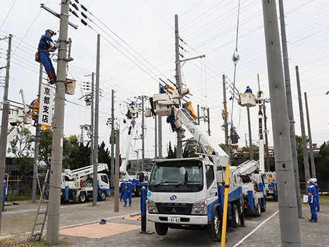 外線工事の部