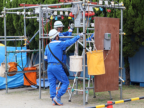 内線・地中配電工事の部
