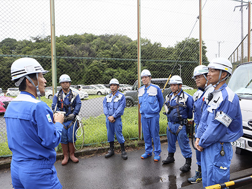 安全巡視をする野田社長