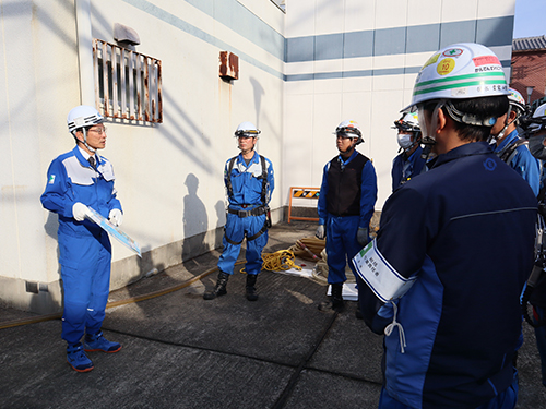 安全巡視をする野田社長