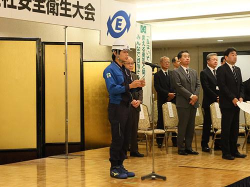 安全巡視をする大久保社長
