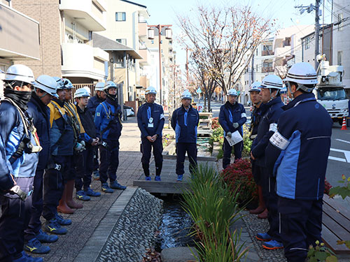 安全巡視をする大久保社長