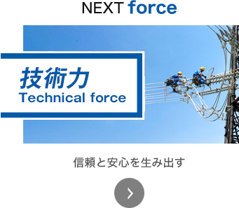 NEXT force 技術力 信頼と安心を生み出す