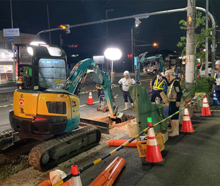 地中線ケーブル工事