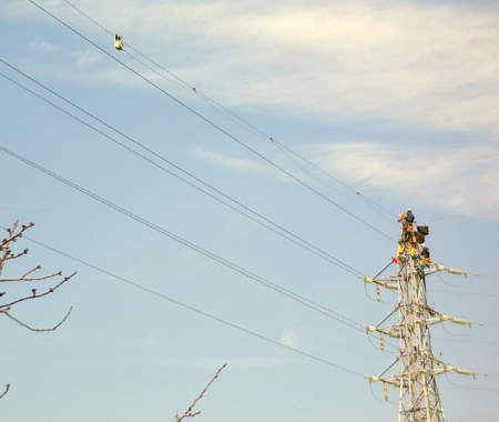 小松線他架空地線張替工事
