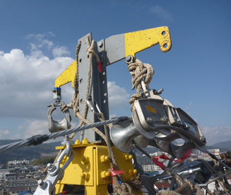 小松線架空地線張替工事