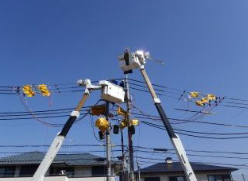 配電線設備の無停電工事