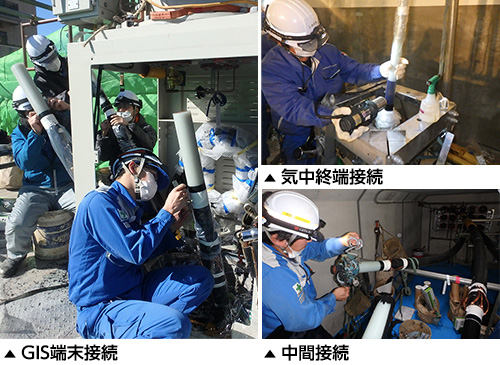 77kV・66kV地中送電ケーブル接続技術（中間、終端）
